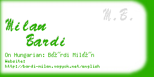 milan bardi business card